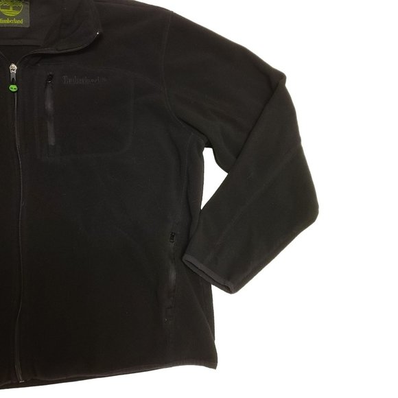 Timberland Fleece Jacket Full Zip Black Men's XXL - Picture 6 of 14